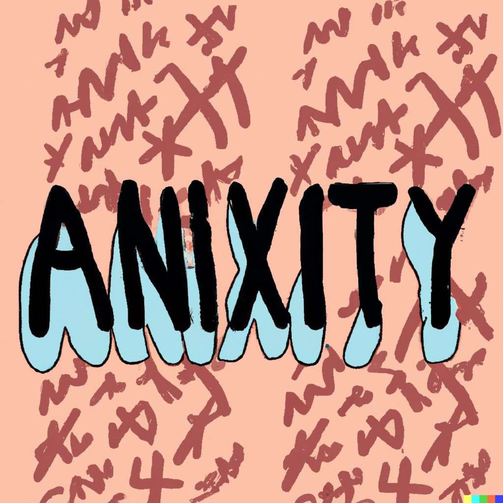 a representation of anxiety, greeting card illustration